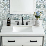 Alpine Reserve Dolomiti Bianco 37-in White Sintered Stone Undermount Single Sink Widespread Faucet Mount Bathroom Vanity Top