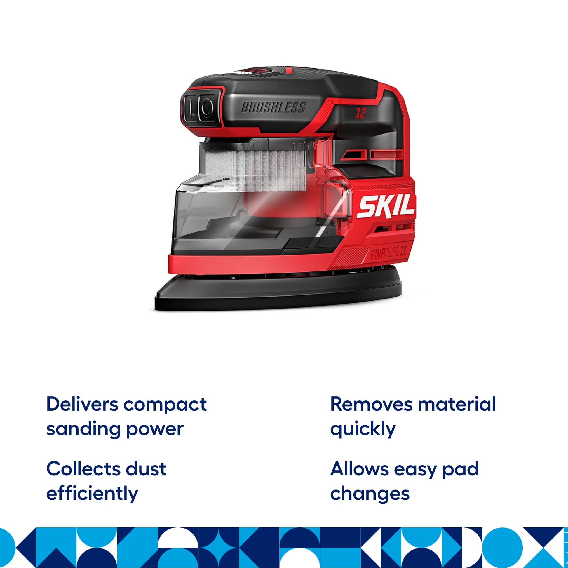 SKIL 12-Volts Brushless Detail Cordless Sander with Dust Management