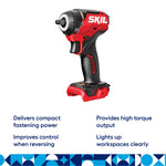 SKIL PWR CORE 12 12-volt Variable Speed Brushless 3/8-in Drive Cordless Impact Wrench (Battery Not Included and Charger Not Included)