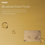 Moen Edwyn Brushed Gold Single Handle Deck-mount Pull-down Kitchen Faucet with Sprayer (Includes Deck Plate) (Includes Soap Dispenser)
