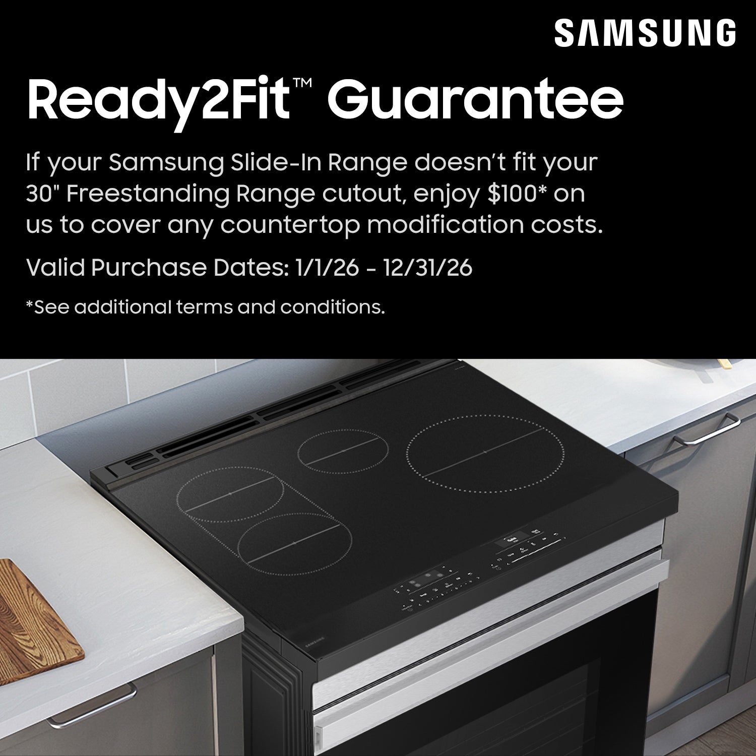 Samsung 30-in Glass Top 5 burners 6.3-cu ft Air Fry Convection Oven Slide-In Electric Range ( Stainless Steel )