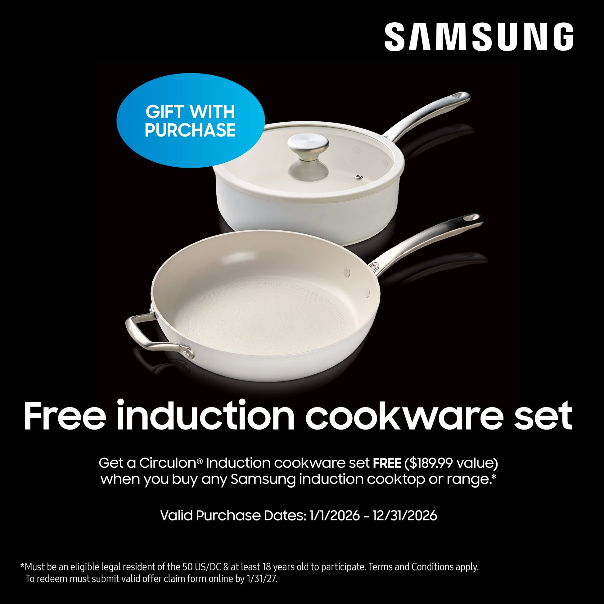 Samsung Bespoke 6.3 cu. ft. Smart Slide-In Induction Range with Ambient Edge Lighting & Air Sous Vide in Matte Black Steel