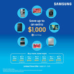Samsung Standard-Depth Mega Capacity Family Hub 30-cu ft, 36-in Wide Smart Compatible French Door Refrigerator with Triple Ice Maker (Water & Ice Dispenser Included)