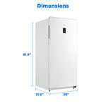 Midea Digital Control Convertible 13.8-cu ft Garage Ready Frost-free Upright Freezer ( White ) ENERGY STAR Certified