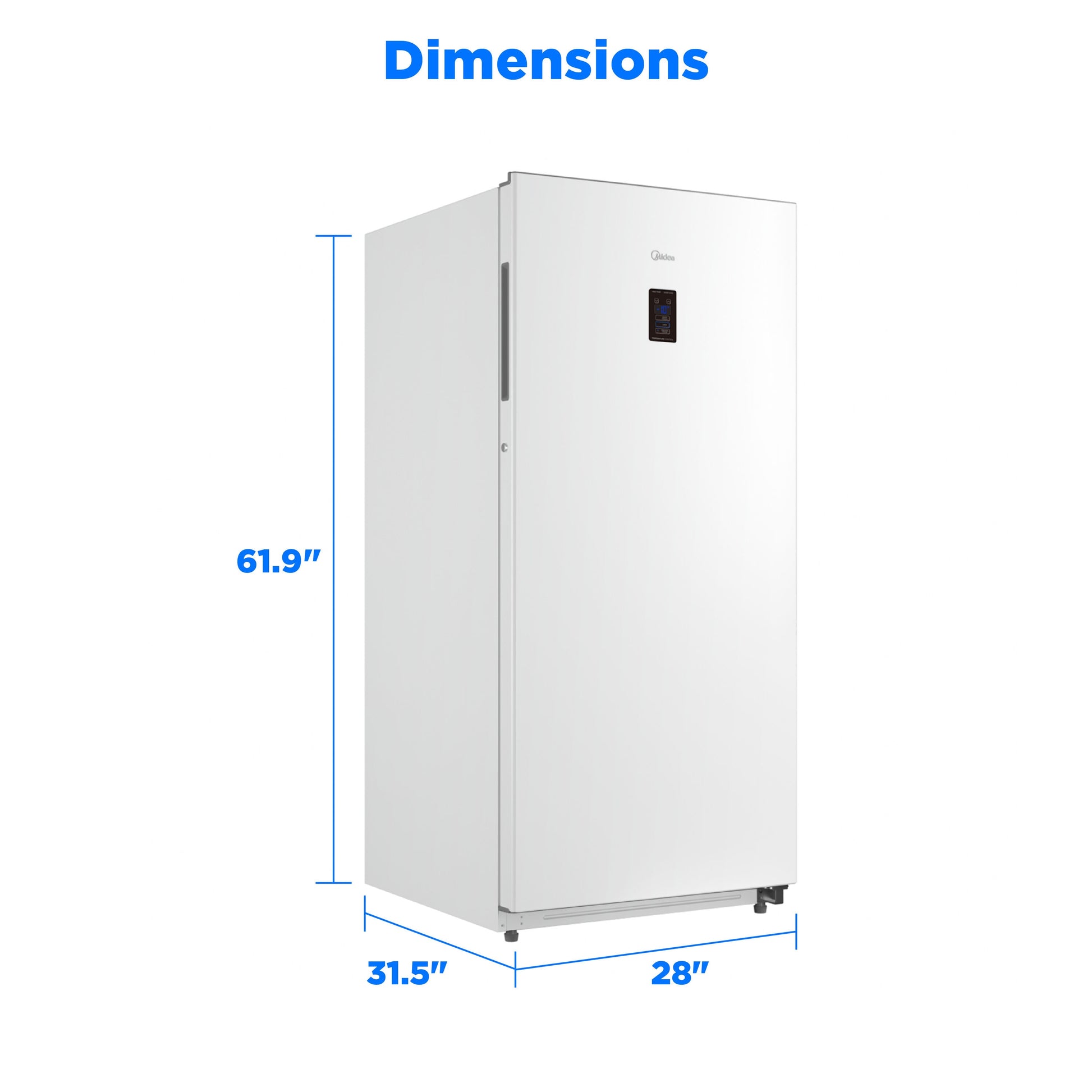Midea Digital Control Convertible 13.8-cu ft Garage Ready Frost-free Upright Freezer ( White ) ENERGY STAR Certified