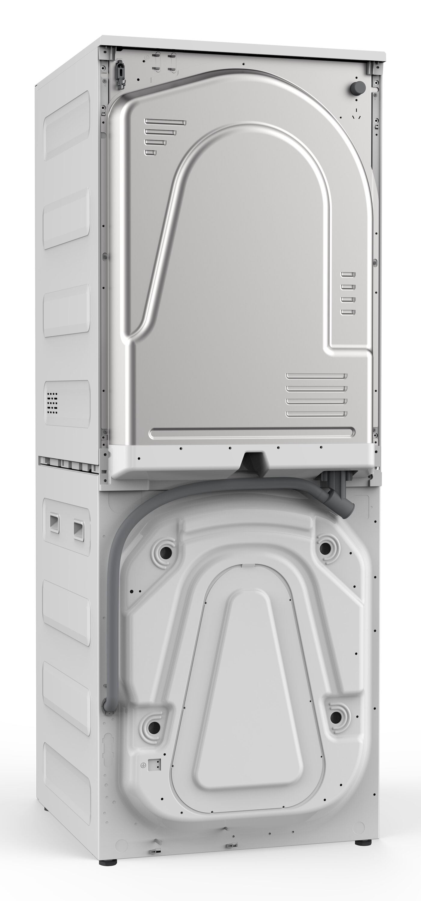 Whirlpool Ventless Heat Pump Laundry Tower 2.8-cu ft Front load Washer and 4.3-cu ft Electric Dryer Compact Stacked Laundry Center ( Titanium Metallic )