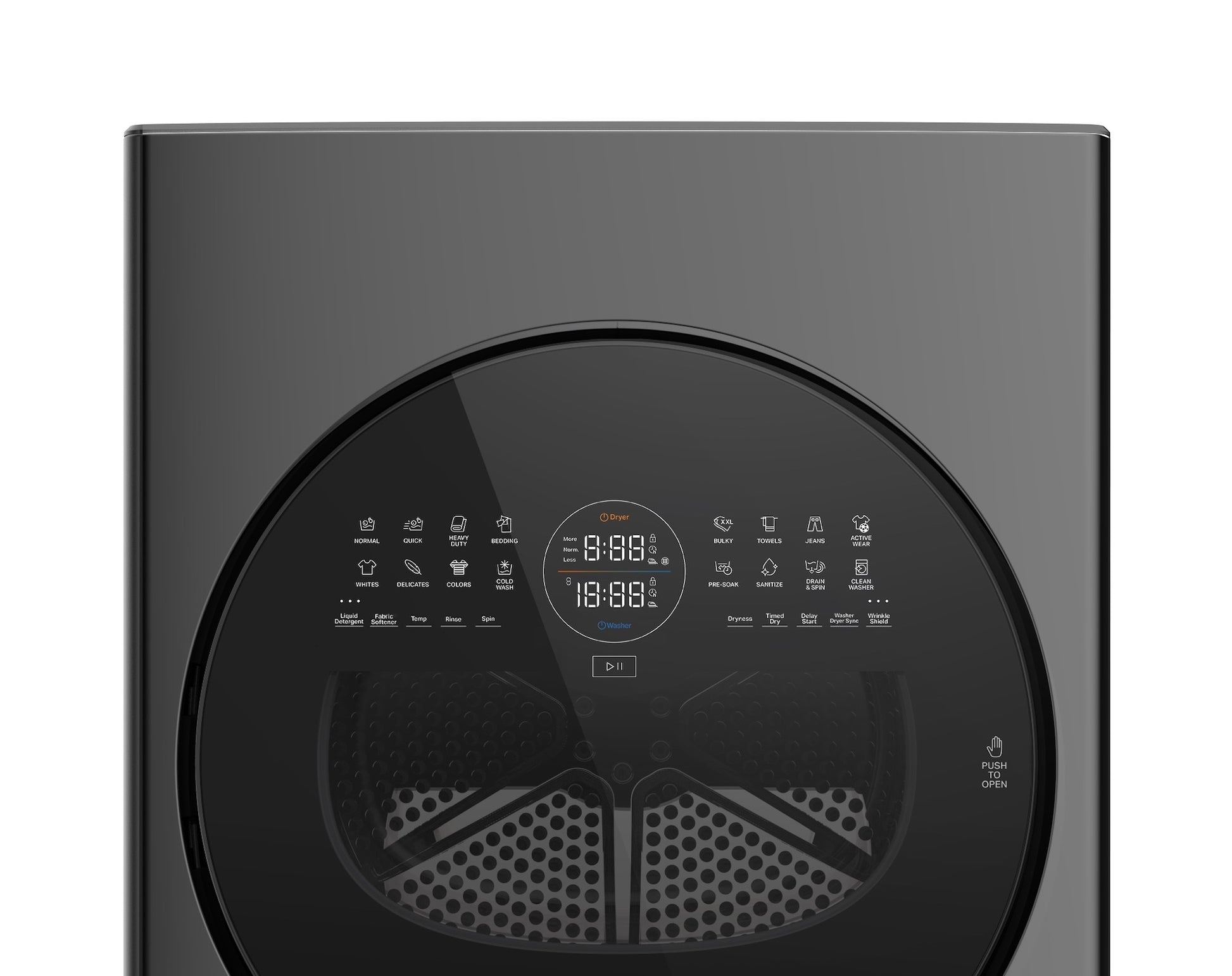 Whirlpool Ventless Heat Pump Laundry Tower 2.8-cu ft Front load Washer and 4.3-cu ft Electric Dryer Compact Stacked Laundry Center ( Titanium Metallic )