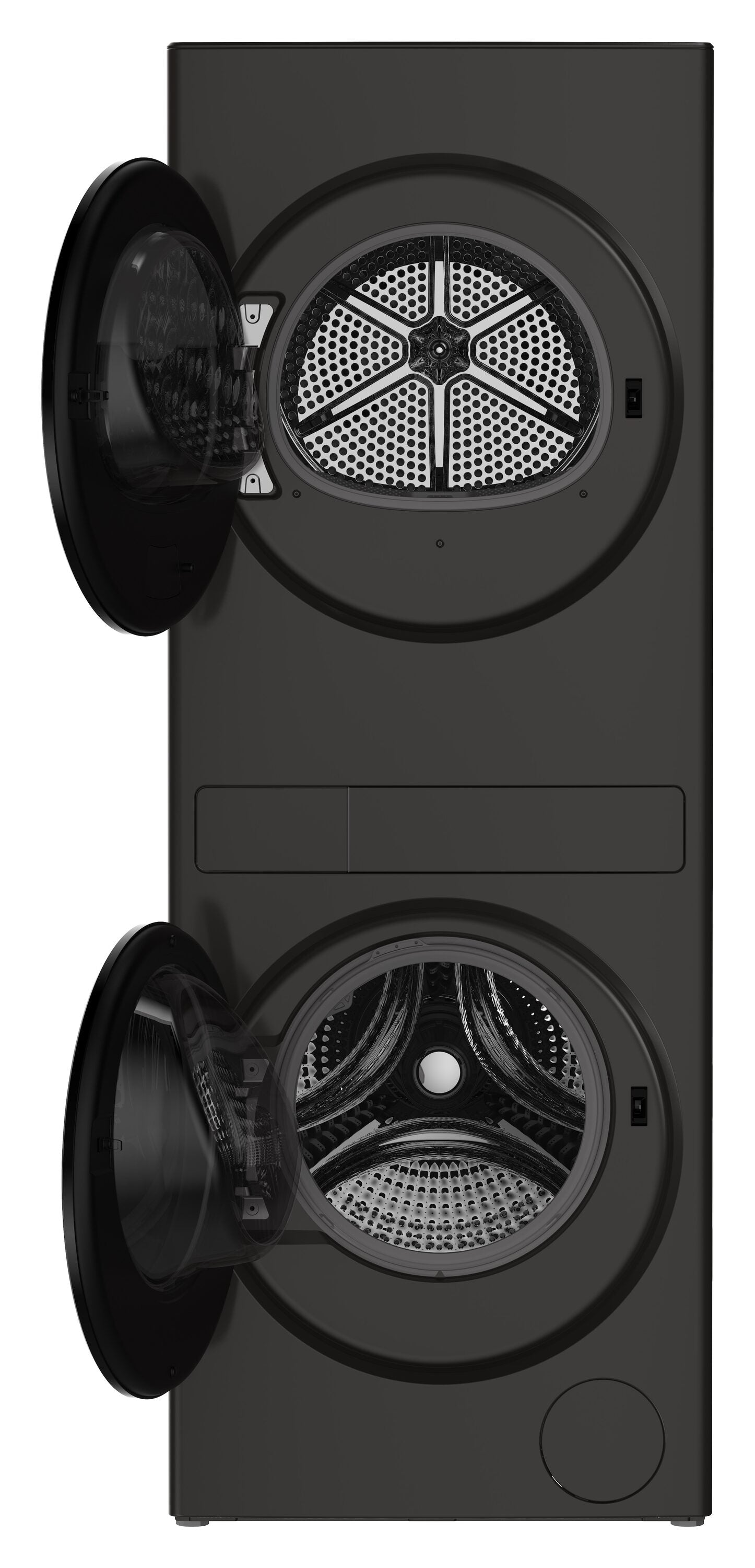 Whirlpool Ventless Heat Pump Laundry Tower 2.8-cu ft Front load Washer and 4.3-cu ft Electric Dryer Compact Stacked Laundry Center ( Titanium Metallic )