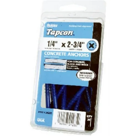 Tapcon 3/16-in x 2-3/4-in Concrete Anchors (25-Pack) 78669 24265 MSRP/Retail:$9.98 Special