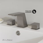 Swiss Madison Carre Widespread Faucet in Brushed Nickel, SM-BF32BN, MSRP: $271.48, FINAL  PRICE: $89.99 + TAX