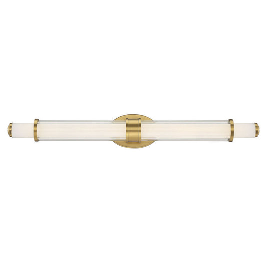 DELANEY 33-inch W LED VANITY LIGHT Classic Brass, 8-1959-53-158, Retail: $348.00, Wholesale: $174.00,  Loc: Rug-1, Final: $61.00, Clearance!
