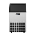 SIMZLIFE 100lbs/24H Commercial Full Size Cubes Ice Maker Machine with 33 lbs Storage and Efficient Compressor in Silver
