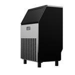 SIMZLIFE 200lbs/24H Commercial Ice Maker Machine with 65 lbs Storage and Smart LCD Panel in Silver Stainless Steel