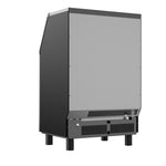 SIMZLIFE 200lbs/24H Commercial Ice Maker Machine with 65 lbs Storage and Smart LCD Panel in Silver Stainless Steel
