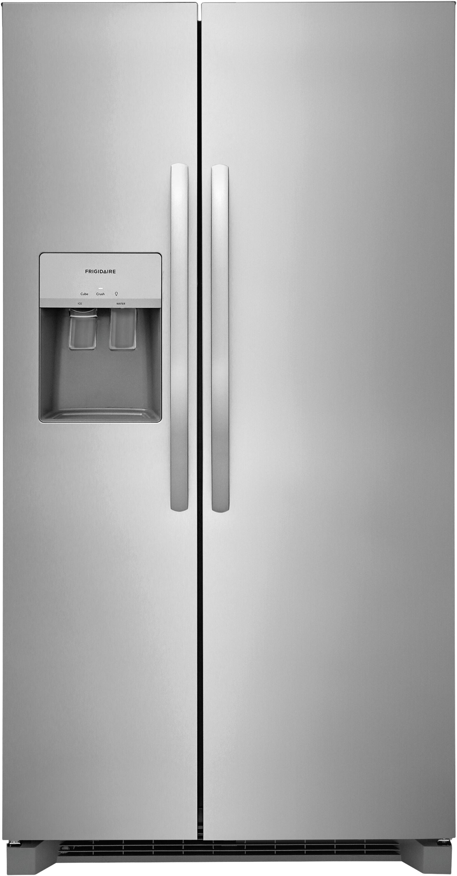 Frigidaire 25.6-cu ft Standard-Depth 36-in Wide Side-by-Side Refrigerator with Ice Maker ,Water and Ice Dispenser ( Fingerprint Resistant Stainless Steel ) ENERGY STAR Certified