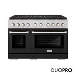 ZLINE KITCHEN & BATH Paramount 48-in 4.2-cu ft / 2.5-cu ft Convection Oven Freestanding Double Oven Dual Fuel Range ( Stainless Steel