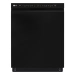 LG 24-in Front Control Built-in Dishwasher ( Black ) With Third Rack, QuadWash and Dynamic Dry , 48-Decibel