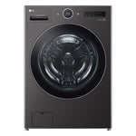 LG TurboWash360 5.0-cu ft Ventless All-In-One Washer Dryer Combo with Steam Cycle ( Black Steel )