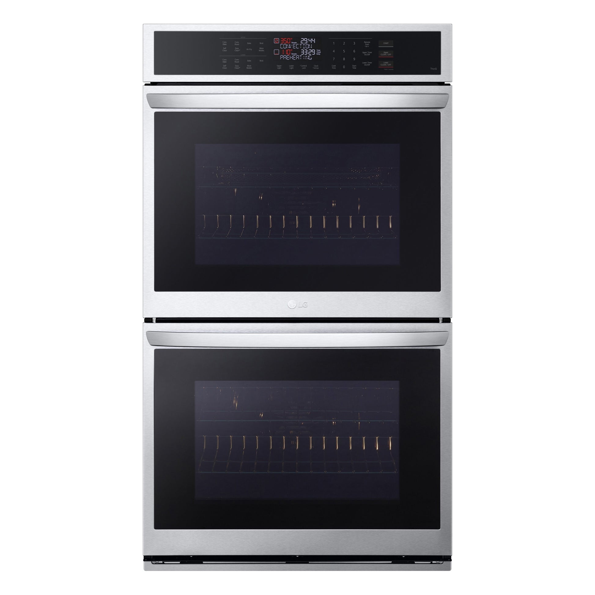 LG 30 inch Double Electric Wall Oven with Air Fry Self-cleaning ( PrintProof Stainless Steel )
