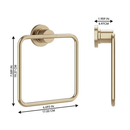 Ellen DeGeneres Tossana Metal Towel Ring in Champagne Brass, 2014ATR-123, FINAL PRICE: $14.99 + Tax