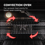 Cosmo COS-GRC366KB 36-in 6 burners 6.1-cu ft Convection Oven Slide-In Natural Gas Range ( Stainless Steel )