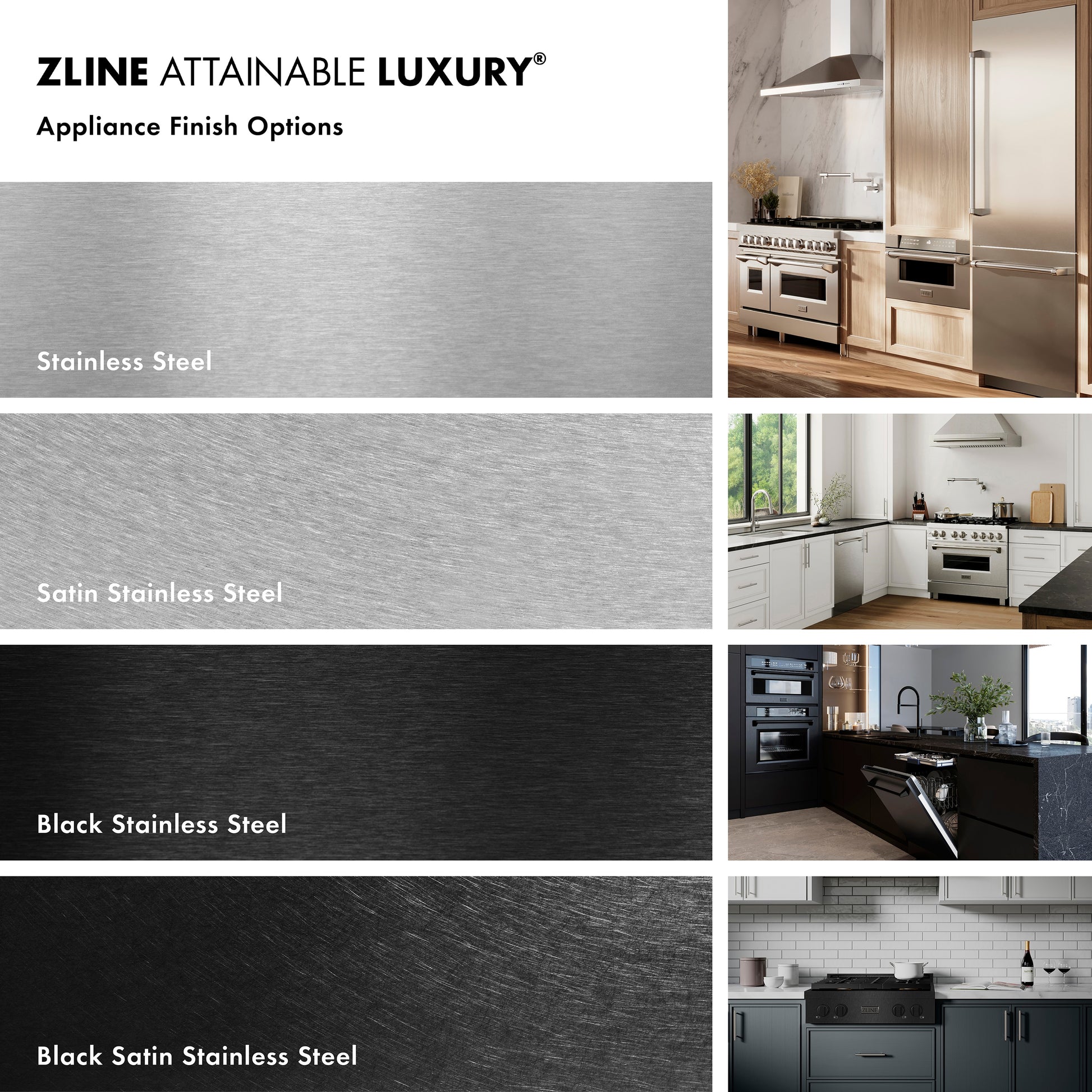 ZLINE KITCHEN & BATH Counter-Depth 22.5-cu ft 4 -Door 36-in Wide with Ice Maker (Fingerprint Resistant Stainless Steel)