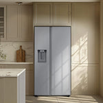 Samsung 27.4-cu ft Standard-Depth 36-in Wide Side-by-Side Refrigerator with Ice Maker ,Water and Ice Dispenser (Fingerprint Resistant Stainless Steel)