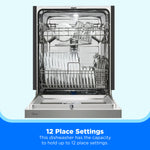 Midea 24-in Front Control Built-in Dishwasher ( Stainless Steel ) , 52-Decibel