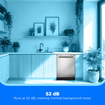 Midea 24-in Front Control Built-in Dishwasher ( Stainless Steel ) , 52-Decibel