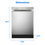 Midea 24-in Front Control Built-in Dishwasher ( Stainless Steel ) , 52-Decibel