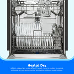 Midea 24-in Front Control Built-in Dishwasher ( Stainless Steel ) , 52-Decibel