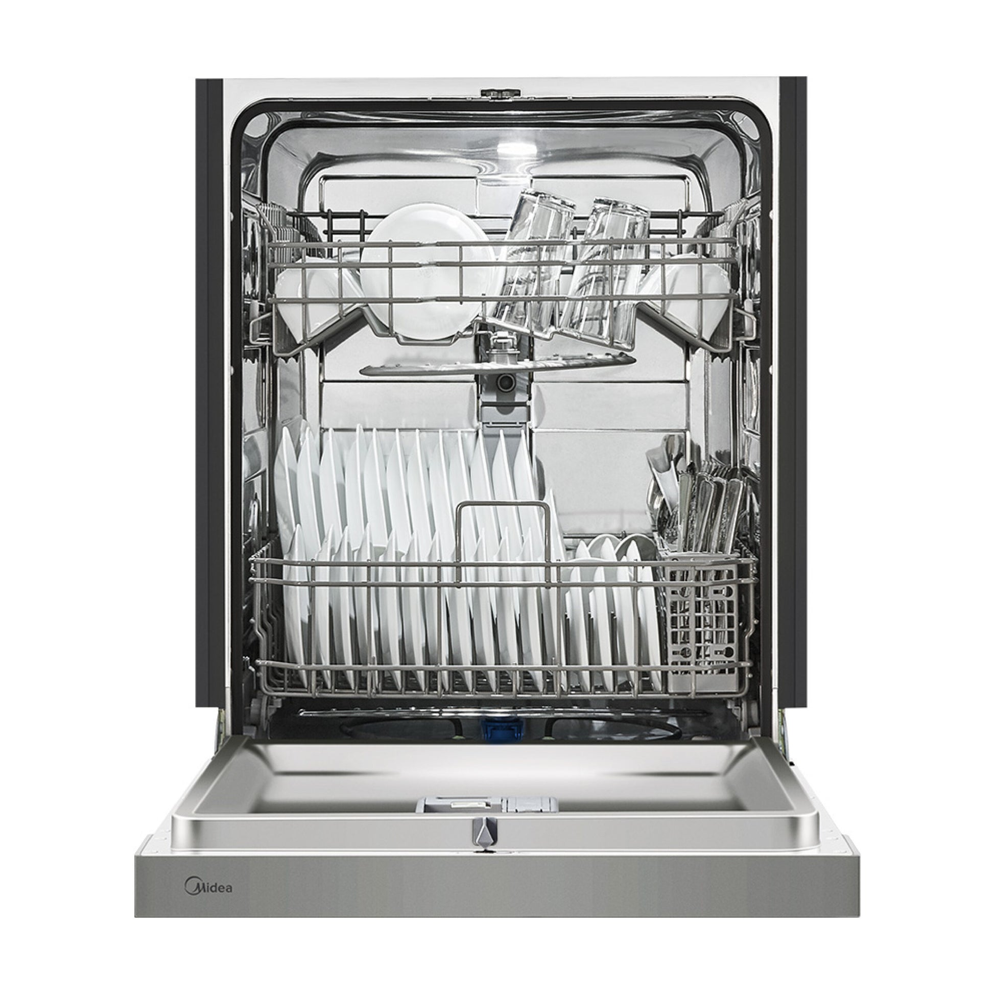 Midea 24-in Front Control Built-in Dishwasher ( Stainless Steel ) , 52-Decibel