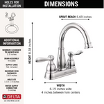 Windemere Two Handle Centerset Bathroom Faucet