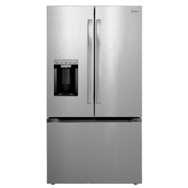 Midea Standard-Depth OneTouch Autofill 28.9-cu ft 3 -Door 36-in Wide with Dual Ice Maker ( Stainless steel ) ENERGY STAR Certified