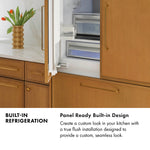 ZLINE KITCHEN & BATH Built-In 16.1-cu ft Counter-Depth 30-in Wide Built-In Bottom-Freezer Refrigerator with Ice Maker ( Custom Panel-Ready ) ENERGY STAR Certified