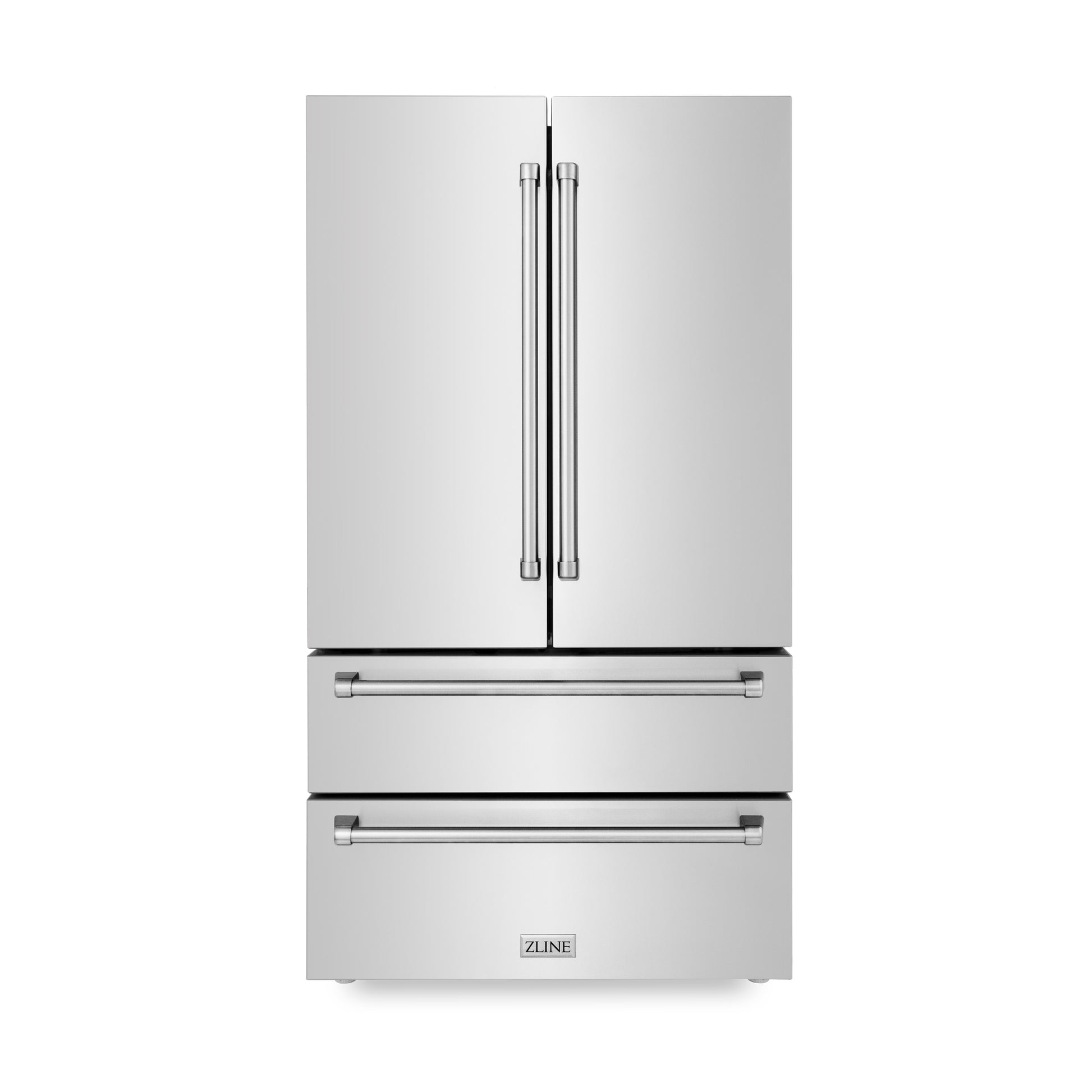 ZLINE KITCHEN & BATH Counter-Depth 22.5-cu ft 4 -Door 36-in Wide with Ice Maker (Fingerprint Resistant Stainless Steel)