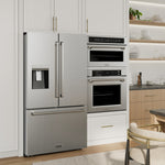 ZLINE KITCHEN & BATH Standard-Depth 28.9-cu ft 3 -Door 36-in Wide with Dual Ice Maker ( Stainless Steel with Stainless Steel Handle ) ENERGY STAR Certified