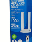 Utilitech LED 2 -Pack 12-in Rechargeable Battery LED Under Cabinet Light Bar Motion Sensing Light with Remote
