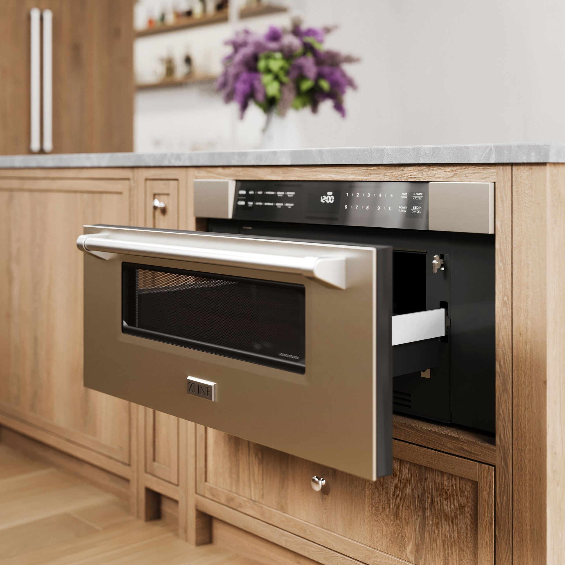 Luxury ZLINE KITCHEN & BATH 29.75-in 1.2-cu ft 1000 -Watt Microwave Drawer (Stainless Steel)
