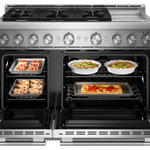 KitchenAid 48-in 6 burners 4.1-cu ft / 2.2-cu ft Air Fry Convection Oven Slide-In Double Oven Gas Range ( Stainless Steel )