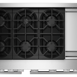 KitchenAid 48-in 6 burners 4.1-cu ft / 2.2-cu ft Air Fry Convection Oven Slide-In Double Oven Gas Range ( Stainless Steel )