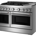 KitchenAid 48-in 6 burners 4.1-cu ft / 2.2-cu ft Air Fry Convection Oven Slide-In Double Oven Gas Range ( Stainless Steel )