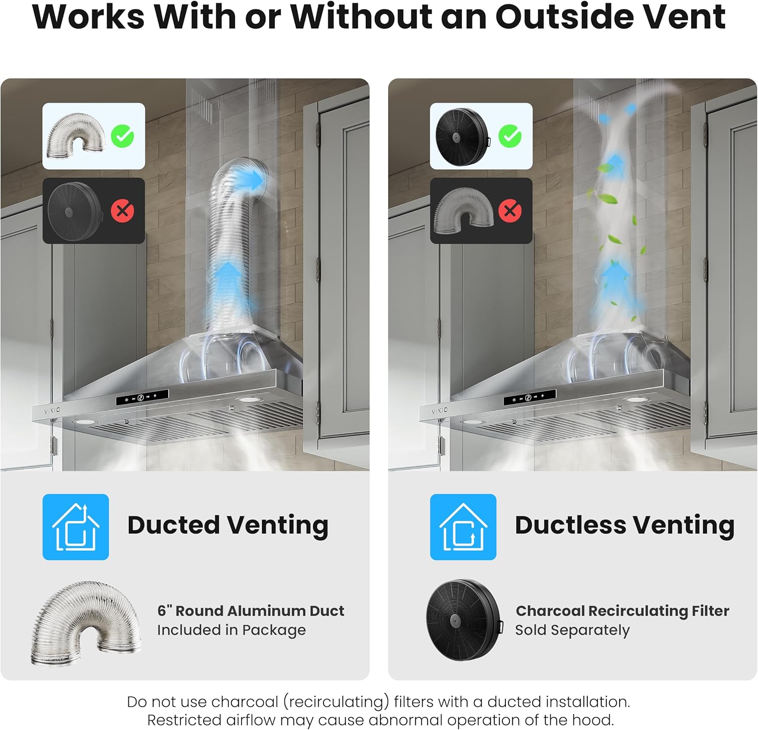 VIKIO 30-in Convertible 580-CFM Stainless Steel Wall-Mounted Range Hood, TD0775G-CC-i1 RP10-30 *JR2512, Retail: $329.99, FINAL PRICE: $179.99 + TAX