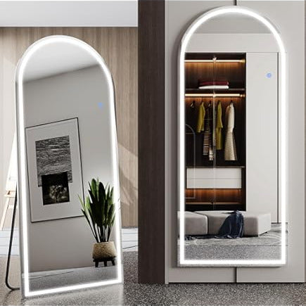 32 x 70 LED Standing Mirror with Gold Frame , FINAL PRICE: $199.99 + Tax