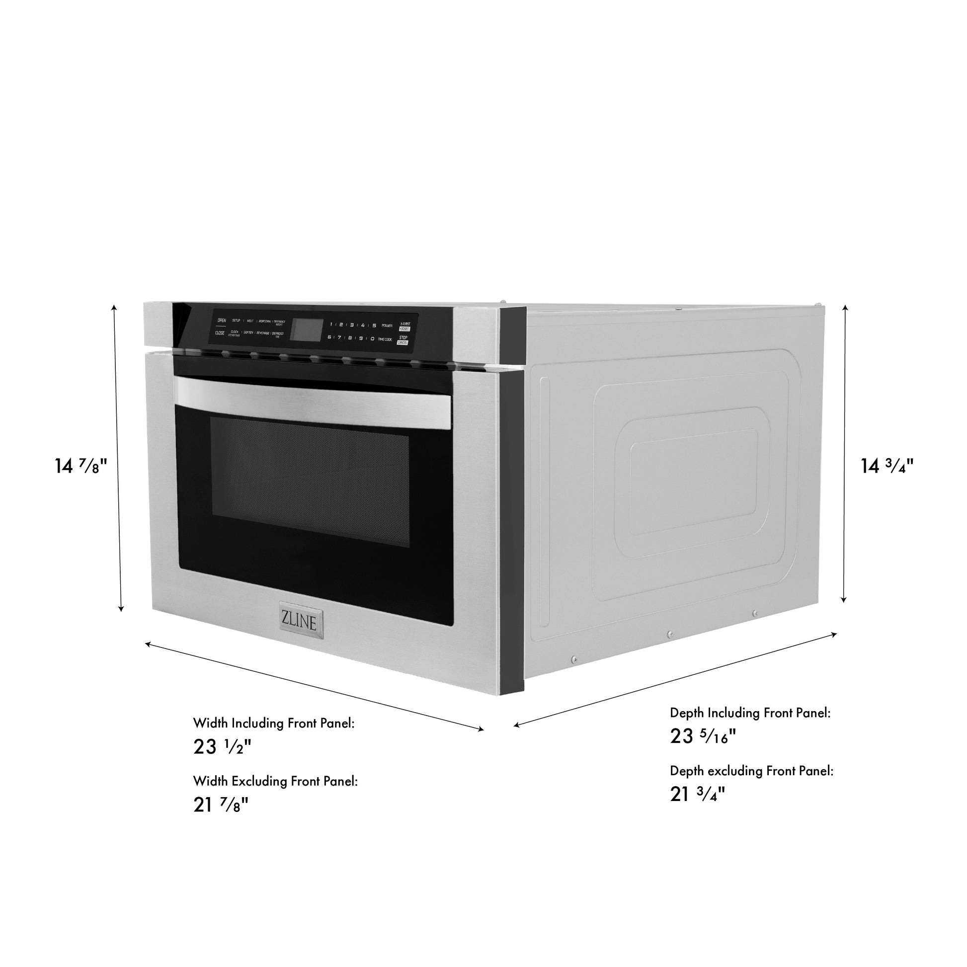 ZLINE KITCHEN & BATH 23.5-in 1.2-cu ft 1000 -Watt Microwave Drawer ( Stainless Steel, Modern Handle )