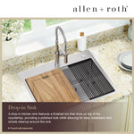 Alpine Reserve Drop-in 27-in x 22-in Stainless steel Single bowl 16 -Gauge Workstation Kitchen Sink