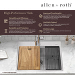Alpine Reserve Drop-in 27-in x 22-in Stainless steel Single bowl 16 -Gauge Workstation Kitchen Sink