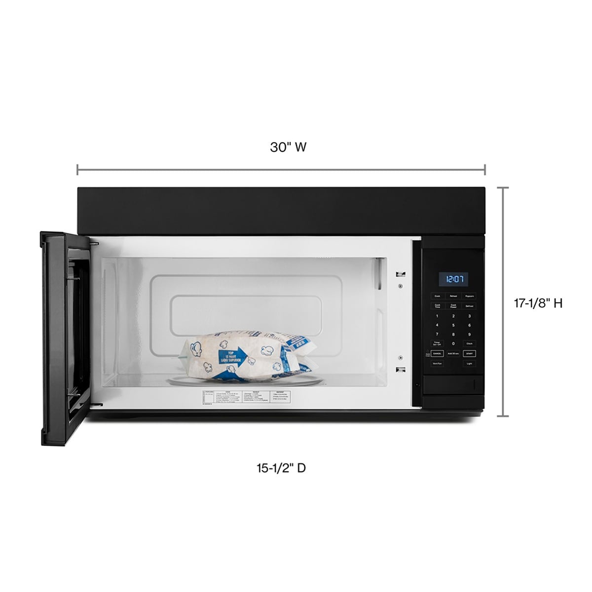 1.7-cu ft Over-the-Range Microwave ( Black )