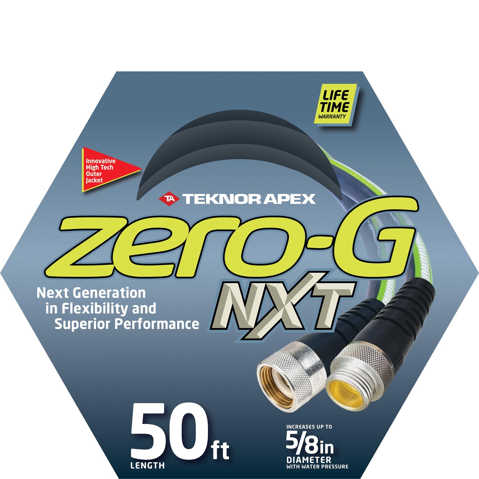 Zero-G NXT 5100-50 Lightweight Ultra Flexible Durable Kink-Free Garden Hose 5/8-Inch by 50-Feet (5/8 x 50ft) [FBM-355]