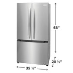 Frigidaire Counter-Depth 19.9-cu ft 35-in Wide French Door Refrigerator with Ice Maker ( Stainless Steel ) ENERGY STAR Certified